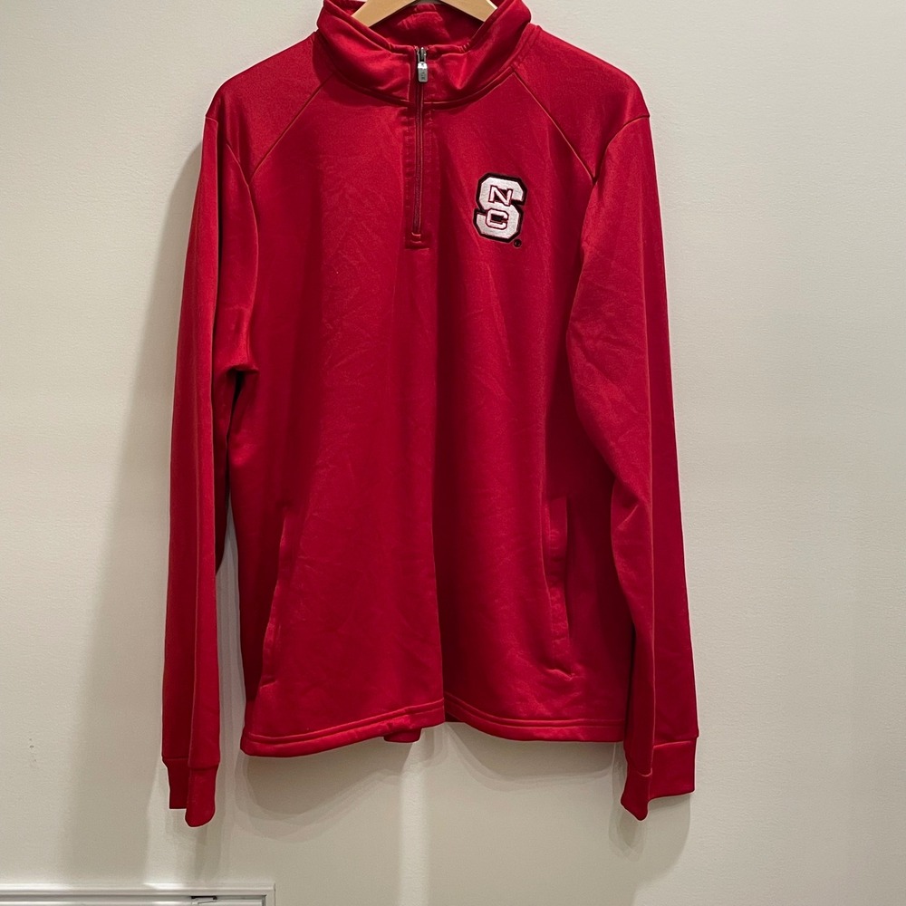 Gen2 NC State Wolfpack Womens XL Red Quarter Zip Pullover Fleece Jacket Logo